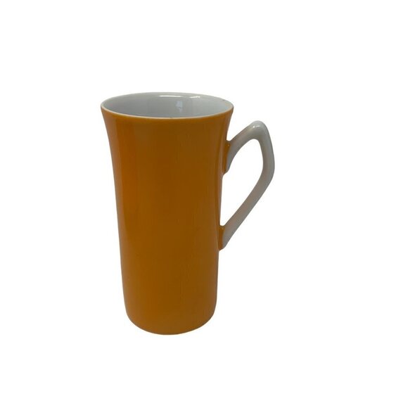 Harmony House Japan Fine China Espresso Cup Saucer Demi Orange Retro Japan - Picture 7 of 10